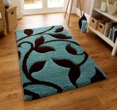 Luxury Blue Shaggy Hall Carpet